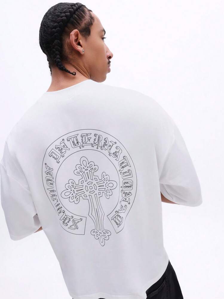 Cross Design Tank With Front And Back Print