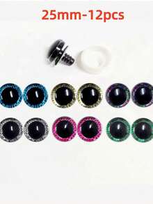 SHEIN 12 Pcs 3d Animal Eyeballs, Sparkling 3d Snake Scale Pattern Plush Toy, Plastic Accessories, Resin Crystal Eye Ornaments, Fall Decor,Christmas Decorations Boys Backpack, Halloween, Backpack School. Clear Backpack, School, Halloween Costume. - Multicolor - View 22