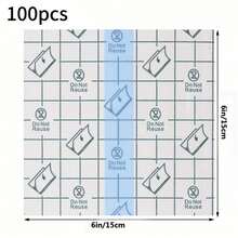 100 Pieces Of Waterproof Tape, Transparent Film Dressing Tape, Suitable For Showering, Swimming, Protection, And Post Tattoo Care - Blue - View 12