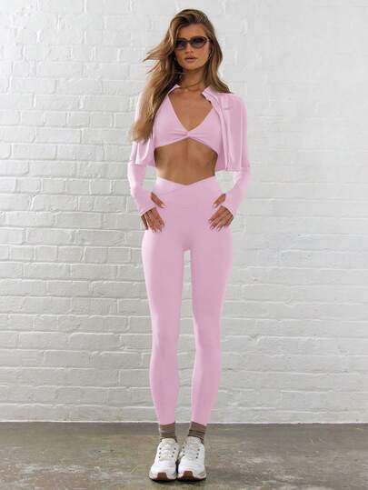 Musera Sport Mallas deportivas sólidas con chaqueta