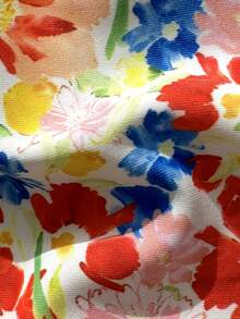 Swim Mod 2件套 女士夏季随机印花露背蝴蝶结吊坠比基尼泳衣套装 - 彩色 - 查看 6