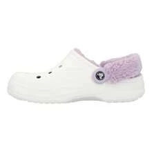 Crocs Classic Baya Lined Fuzz Clog Strap Unisex - White - View 2