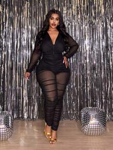 Slaydiva Hàng mới về Xuân/Hè, Quần áo nữ mùa thu, Quần áo nữ mùa đông, Trang phục lễ hội âm nhạc Halloween mới, Váy sinh nhật cho nữ, Trang phục hàng ngày, Cơ bản đa năng, Thường ngày, Kỳ nghỉ, Du lịch biển, Bãi biển, Tắm nắng, Xu hướng thịnh hành, Áo len dài tay màu đen trơn xếp ly dành cho nữ, Quần dài ôm gợi cảm, Áo liền quần cỡ lớn. - màu đen - Xem 13