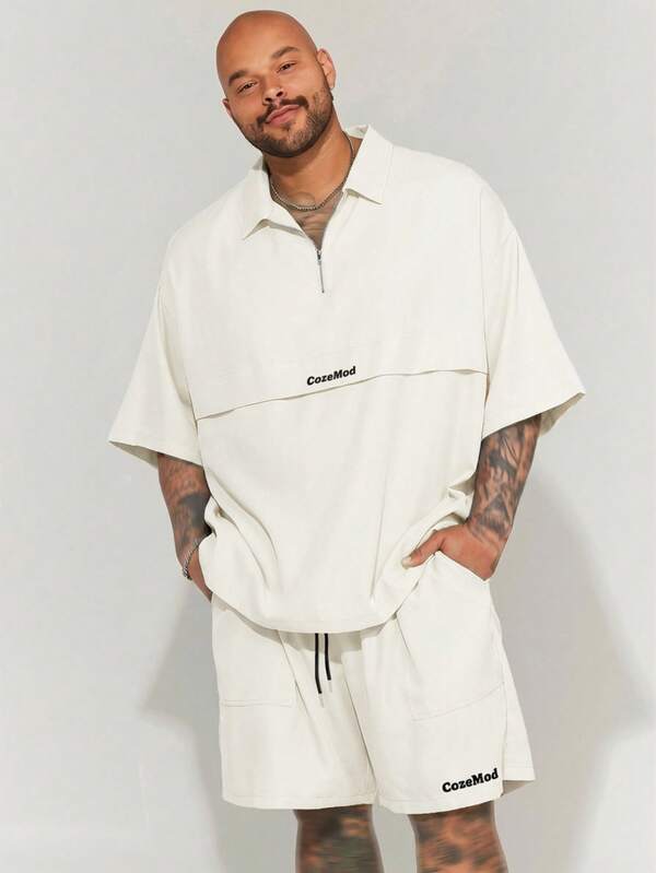 EASEVO Set de 2 camisas de manga corta holgadas y casuales para hombre de talla grande, adecuadas para el uso diario en verano