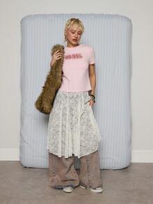 COUREZ Low Ridse Super Wide Leg Jeans In Light Pink Wash /Y2K Winter Clothes For Women Street Streetwear Cotton Baggy Jeans Casual Going Out Outfits Skate Jeans Birthday Outfits - Medium Wash - View 3