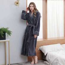 SHEIN Basic living 超柔软珊瑚绒浴袍 - 速干、不掉毛、透气 | 男女皆宜 | 时尚设计 | 秋冬情侣睡衣 - 彩色 - 查看 39