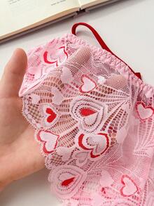 PetitDoll 1pc Women's Lace Panty, Valentine's Day