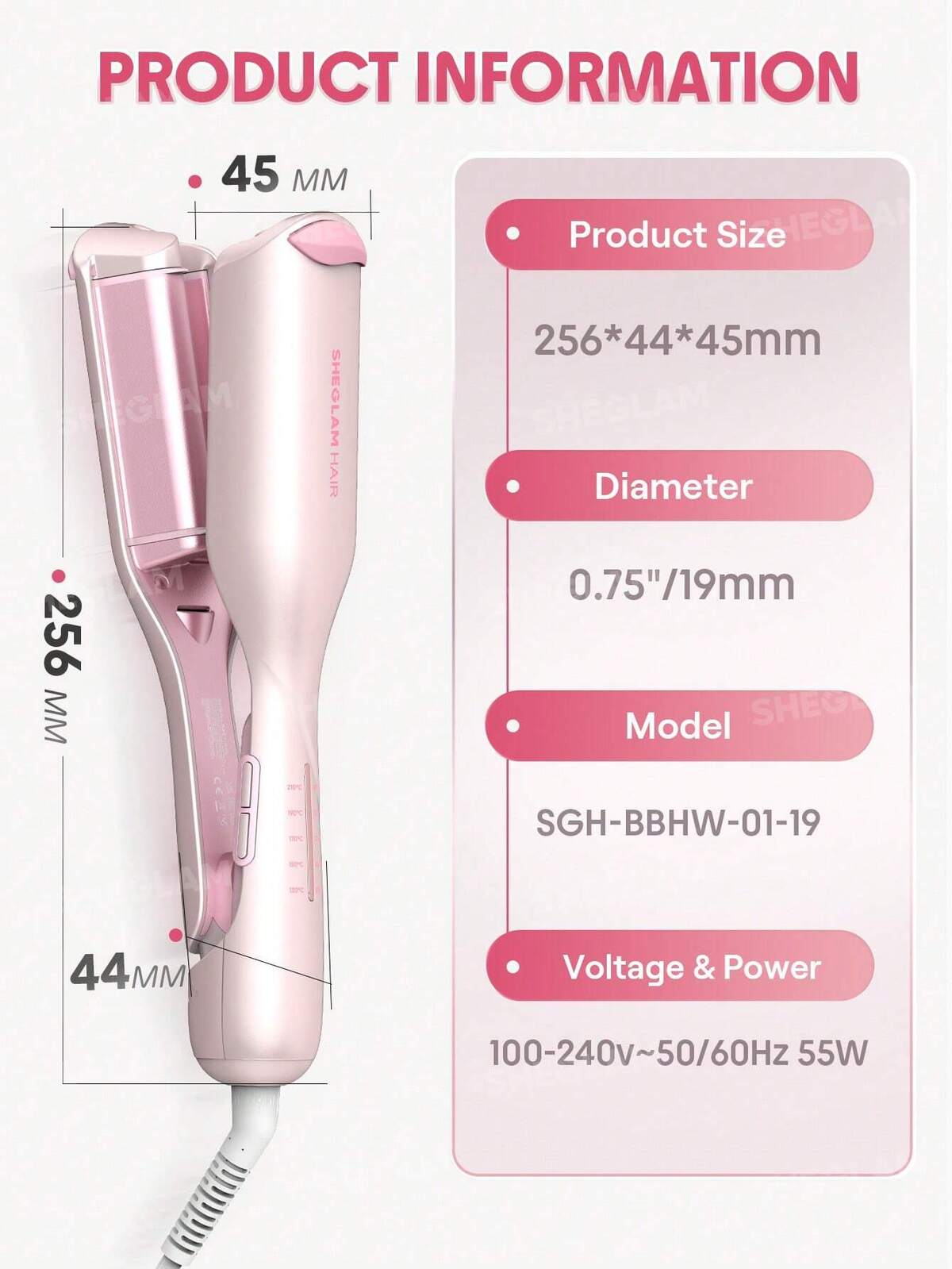 Cupid's Charm Beach Babe Hair Waver-19mm EU Plug