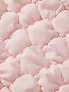 Cozy Pixies 1pc Baby Blanket, Solid Color Quilted 3D Bubble Diamond Pattern, Thick & Soft, Suitable For Autumn/Winter - Dusty Pink - View 9