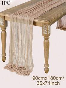 5-Piece Party Light Camel Pleated Table Runner, Camel Tablecloth, Birthday Party Supplies, Birthday Gifts, Birthday Favors, Wedding Tulle Light Brown Tulle, Party Dining Table Centerpiece Table Runner, Banquet Decoration, Wedding Favors, Tablecloth, Rustic Wedding Solid Color Table Runner - Camel - View 9