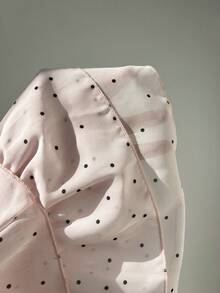 Elamini Women's Chiffon Polka Dot Cap Sleeve Off Shoulder Ruffle Hem Romantic Vacation Blouse - Multicolor - View 7