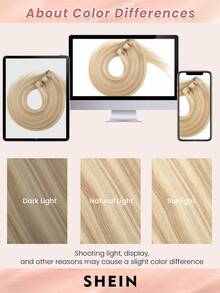 Beige Blonde Mix Medium Blonde With Platinum Blonde Clip In Hair Extensions Real Human Hair 120g 7pcs Clip In Human Hair Extensions Straight Remy Hair Clip In Extensions - P18/22/60 - View 10