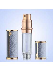 超细纤维皮革包覆合金材质，高级旅行香水瓶，带喷雾泵，底部灌装，可重复灌装迷你香水瓶/5毫升容量 - 彩色 - 查看 3