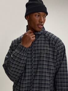 Musero Oversized Long Sleeve Checkered All Over Print Zip Through Top Style Jacket Co Ord Sweater Only SPRING SUMMER Essentials - Multicolor - View 2