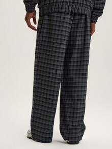 Musero 格纹印花弹力腰带套装下装（仅裤子）阔腿裤 春夏必备 - 彩色 - 查看 4