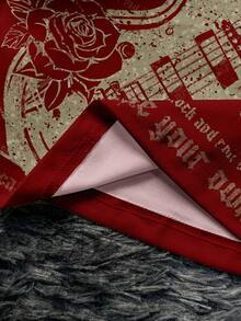 Attitoon 女士 Y2K 街头风吉他音乐节图案 V 领抹胸 T 恤 - 彩色 - 查看 4