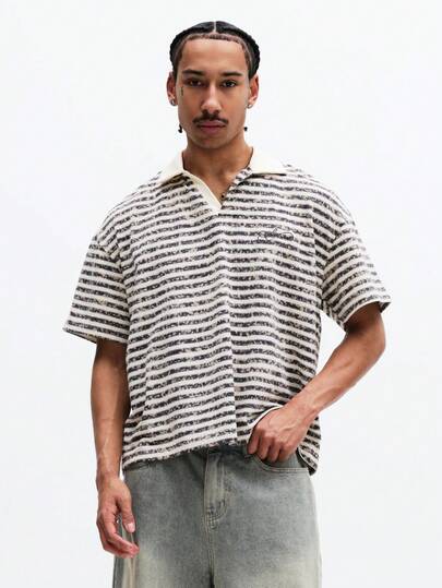 Striped Box Fit Polo Shirt