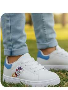 Shoes With Soft Sole And Closure And Loop For Kids, Unicolor, New For Spring - 寶藍色 - 查看 2