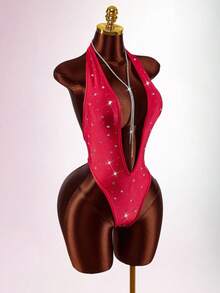 Amplova 情人节及2026新年新款深V领性感连体衣