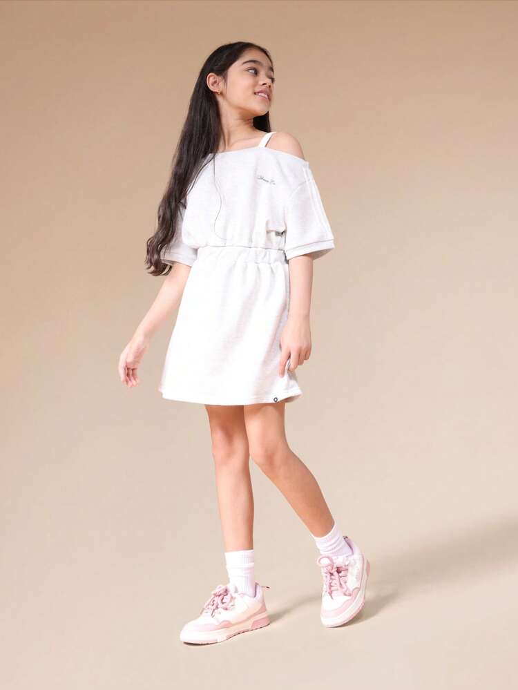 Off Shoulder Dress With Belt
