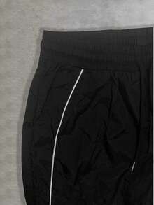 Sport MetroGents Men's Letter Print Drawstring Waist Loose Fit Sweatpants - Black - View 4