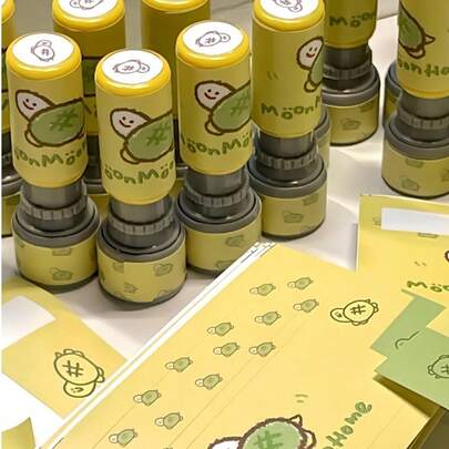 Joivida 1个迷你可爱乌龟卡通印章 高价值计划本DIY装饰生日礼物工艺品材料（轻微色差）