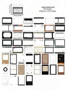 50pcs Mixed Pattern Labels Stickers Back To School