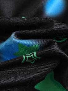 Conjunto de Pijama Casual Minimalista de Manga Curta e Calça com Estampa de Dinossauro e Espaço para Menino Jovem, Adequado para Todas as Estações - Multicolorido - Visão 7