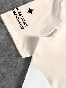 PAVTROS Men's Letter Print Short Sleeve Casual Commuter Polo Shirt - Multicolor - View 3