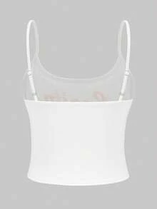 Sundraya Women's Summer Vacation Letter & Orange Print Camisole - Multicolor - View 2