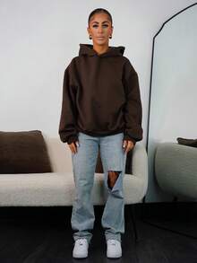 SAYEHFBABY Women Sweatshirts - Chocolate Brown - View 1