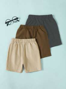 3pcs Young Boy Casual Suit Shorts Set - Multicolor - View 2