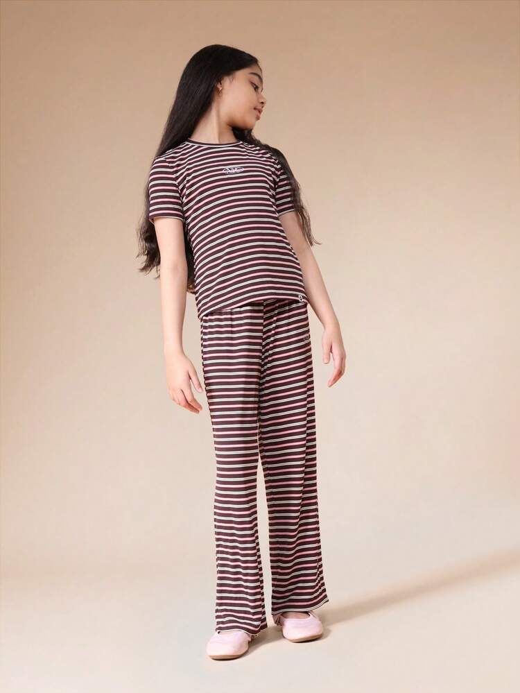 Striped T-Shirt And Pants Set