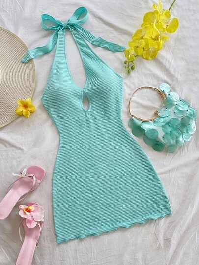 Soleia Women's Casual, Vacation, Beach Wedding Guest, Graduation, Brunch, St. Patrick's Day, Spring Break, Easter, Music Festival, Elegant Bohemian, Tropical Elegant Strapless, Cold Shoulder, Backless, Office, Work, Halter, Striped Mini Dress