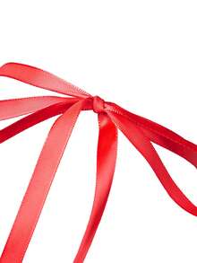 WENEZON 男士蕾丝蝴蝶结装饰三角裤，性感无裆内裤，舒适透气贴身内衣 - 紅色 - 查看 4