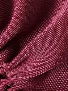Swim Vcay 1pc Women's Solid Color Thong Bikini Bottom, Minimalist Design Plain Bikini Sexy Swimwear Tie Bikini High Cut Bikini Solid Color Bikini - Burgundy - View 6