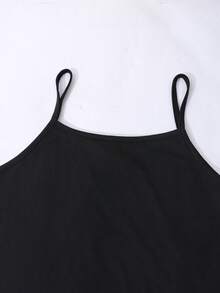 3pcs/Set Teenage Girls Ombre Striped Flare Sleeve Cover Up, Solid Color Camisole, And Distressed Star Print Wide Leg Jeans Pants, Retro Chic Street Style - Blue - View 4