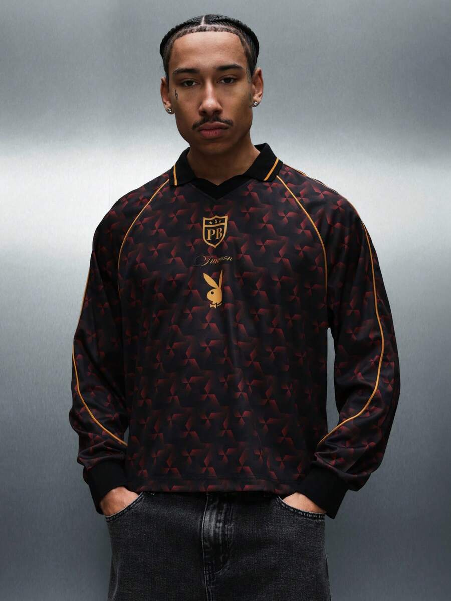 PLAYBOY X SUMWON 兔子标志长袖几何图案足球俱乐部高级休闲服饰 - 彩色 - 查看 1