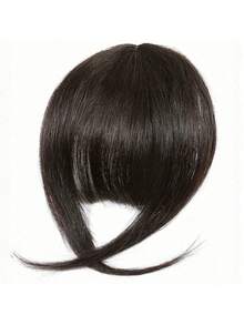 French Bangs Human Hair Air Bangs With Sideburns Natural Color Bangs Clip In Hair Extensions Beginner Friendly - Natural Black - View 3