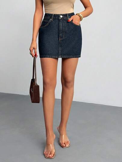 EURMUSE 100% Cotton High Waist Mini Black Denim Woman Skirt Dark Denim Skirt Jean Skirt Y2k Falda Women Jean Skirt Mini Mini Denim Skirt Denim Skirt Mini Dark Blue Skirt Denim Mini Skirt High Waisted Skirt Mini Skirt