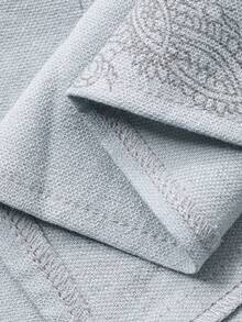 Vivie Lora Vestido casual de media longitud con estampado de rayas verticales azules de corte holgado y cuello en V para mujer, primavera - Azul - Ver 3