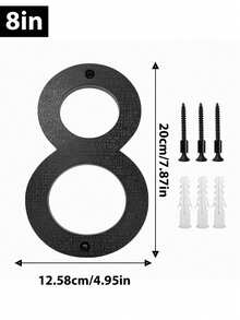 1 Pack House Numbers For Outside, Modern Floating House Number , For Outdoor Mailbox Yard Home Wall Door Garage Gate Decor, Coated Black, For 911 Visibility Signage With Nail Kits Christmas Decoration,Home Decor - Texture - View 25