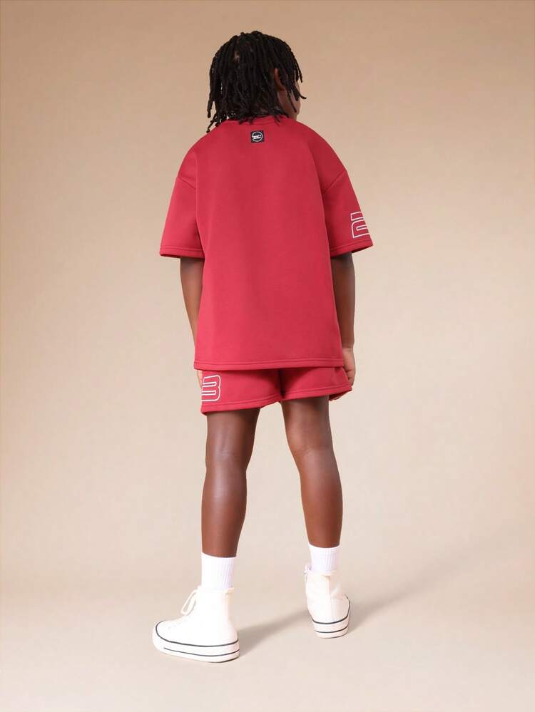 Ensemble t-shirt oversize à col rond et short