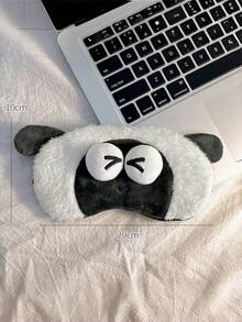 Joivida 1个可爱卡通绵羊眼罩，睡眠时可用，夏季冰敷，适合女孩睡眠时保护眼睛，趣味眼罩，遮光。 - 黑與白 - 查看 3