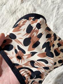 3pcs/Set Women Shiny Waistband Sexy Leopard Print Thong Panties - Multicolor - View 3