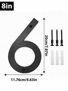 1 Pack House Numbers For Outside, Modern Floating House Number , For Outdoor Mailbox Yard Home Wall Door Garage Gate Decor, Coated Black, For 911 Visibility Signage With Nail Kits Christmas Decoration,Home Decor - Texture - View 20