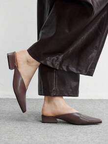 CUCCOO BIZCHIC 25cm Spring/Summer New Pointed Toe Brown Slip-On Fashion High Heel Pumps, Casual Style Valentine's Day - Brown - View 7