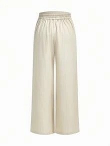 Modmama Maternity Casual Drawstring Waist Textured Loose Pants - Multicolor - View 14