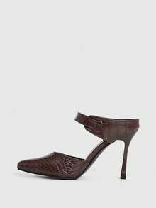 CUCCOO SZL Women's Pointed Toe Buckle Design Everyday Commute Fashion High Heel Sandals Valentine's Day - Black - View 5