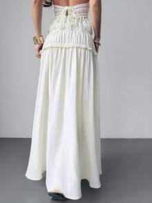 Firerie Women's Elegant Delicate Romantic Valentine's Day White Ruffled Skirt - White - View 2